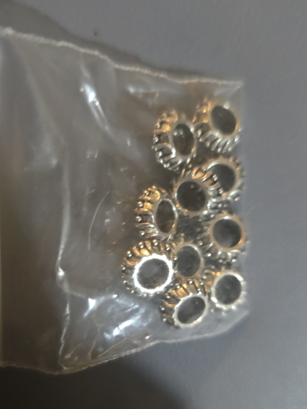 Silver Bead Spacer Rings for Women Jewelry